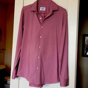 Mizzen+main red checkered dress shirt